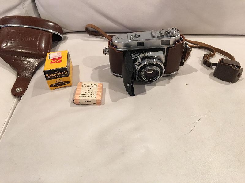 Vintage Kodak camera with original manual and accessories