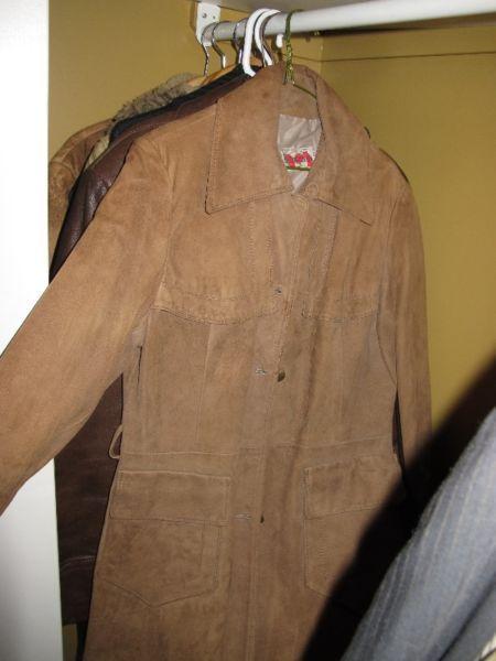 Vintage lasied/mens coats, leather, suede $10 each