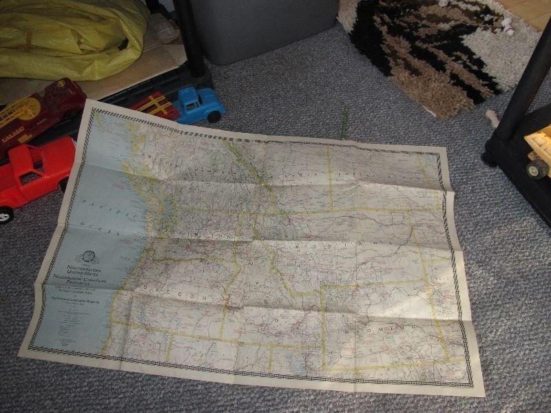 vintage maps, Africa, SW united states, Continental U.S, $15 eac
