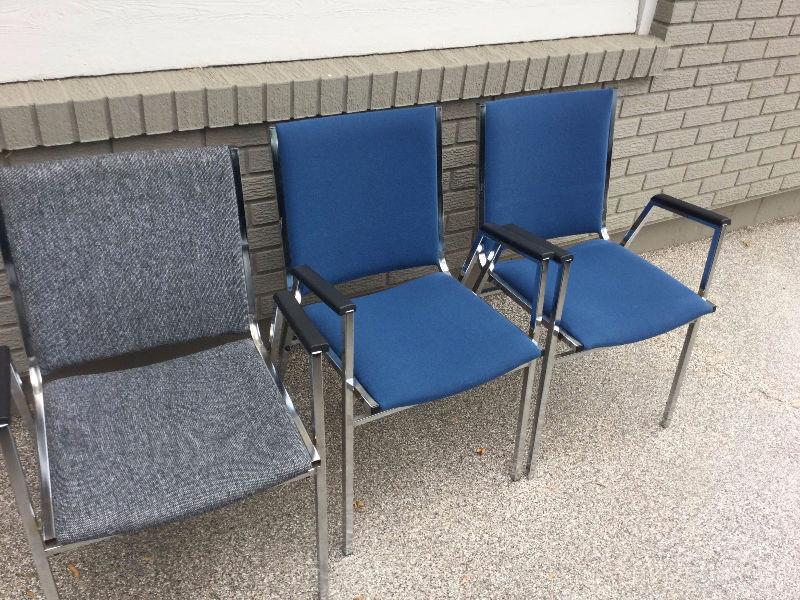 3 stacking chairs