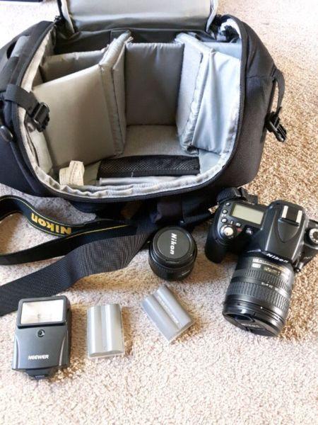 Nikon D90 package. 2 lenses. Bag. 50mm