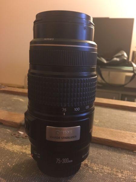 75 - 300 mm 4 - 5.6 IS canon lens