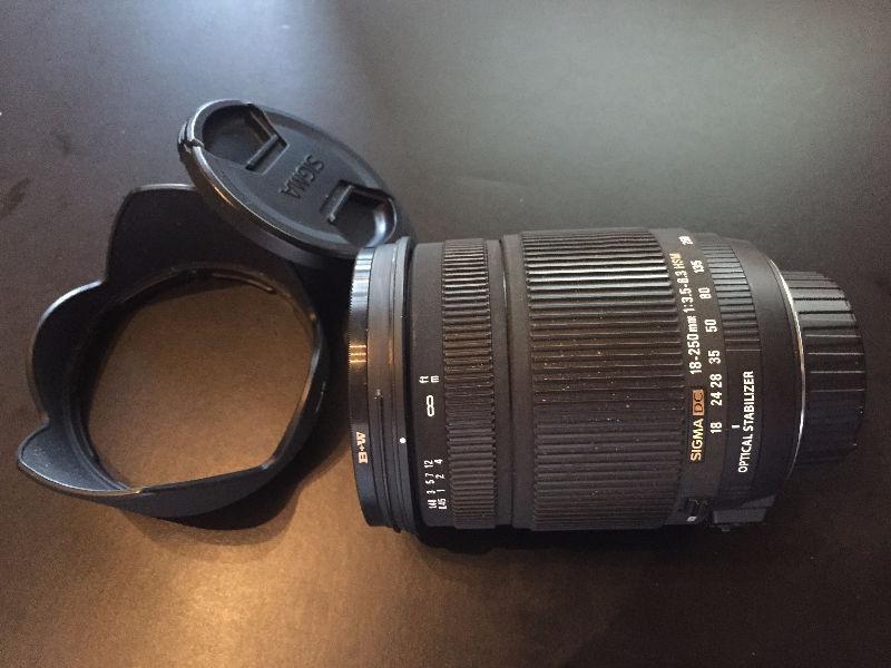 Sigma Zoom Lens 18-250mm f3.5-6.3 for Nikon