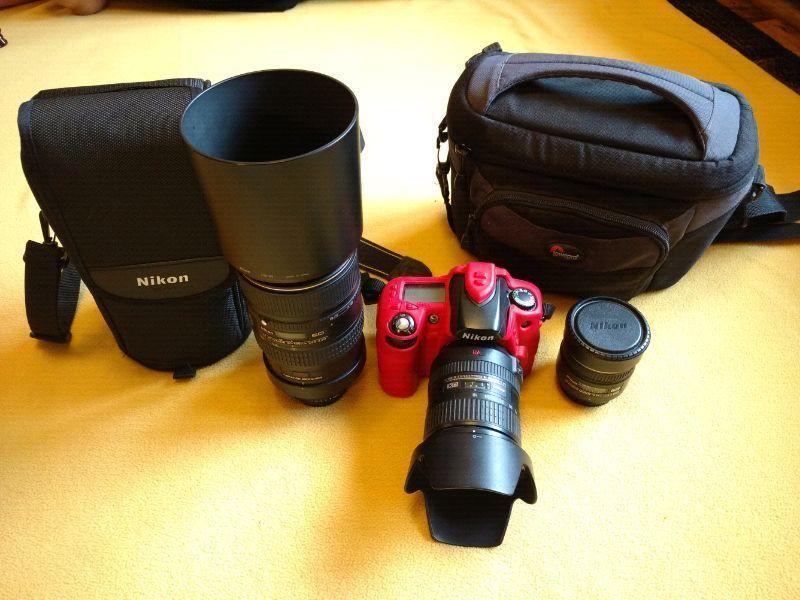 Nikon D80 +3 lenses ED 80-400, DX18-200, DX 10.5mm Fisheye