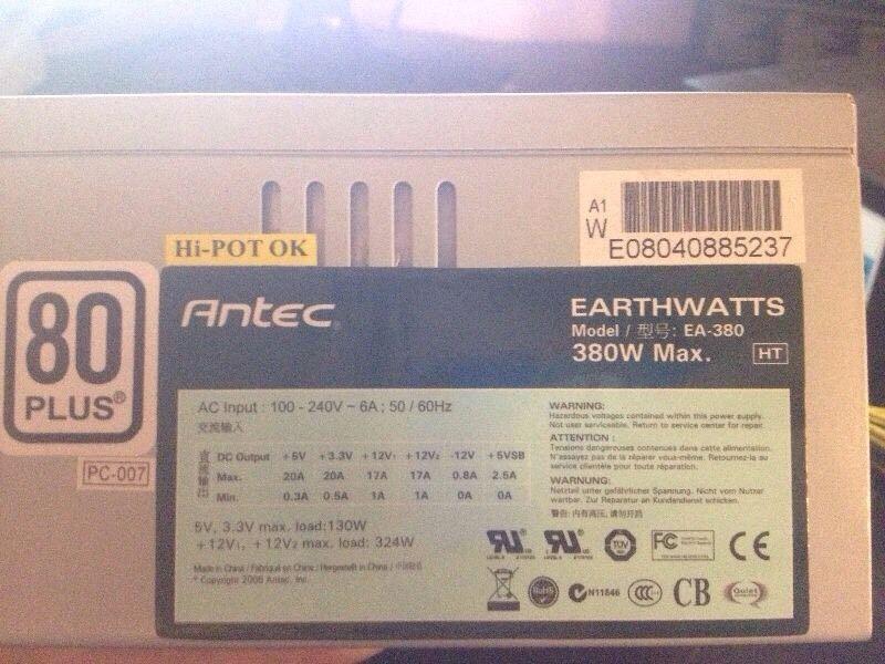 Antec EarthWatts EA-380 380w Power Supply