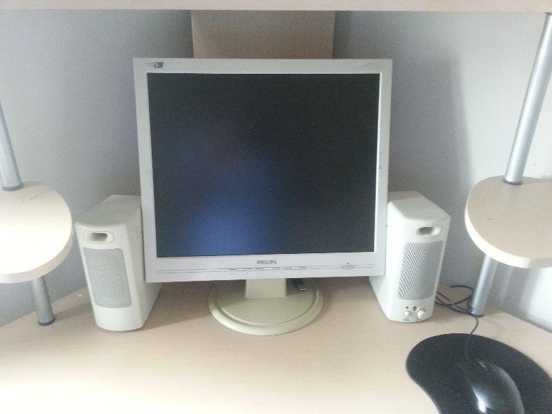 Computer, Monitor, Keyboard, Mouse & Speakers
