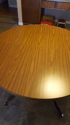 Dining table and four leather seats chairs