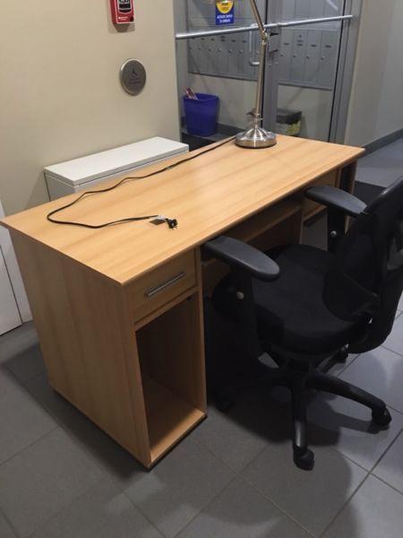 Computer Desk, Chair & Lamp