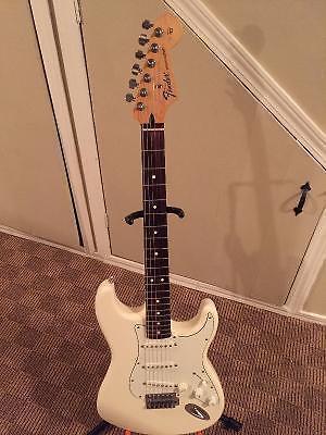 White Fender Guitar