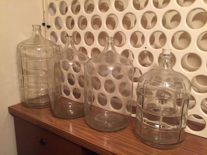 Wine Rack and Glass Fermentors for beer and wine making