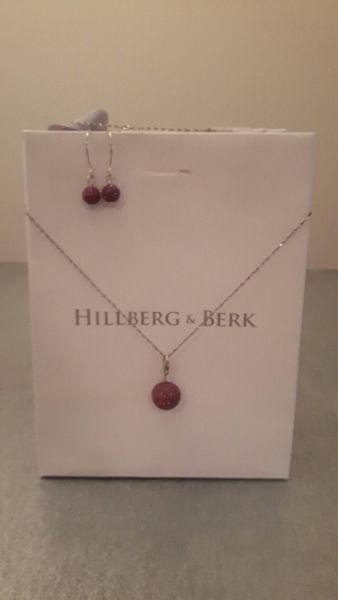 Hillberg & Berk - Orchid Sparkle Ball Earring and Necklace Set