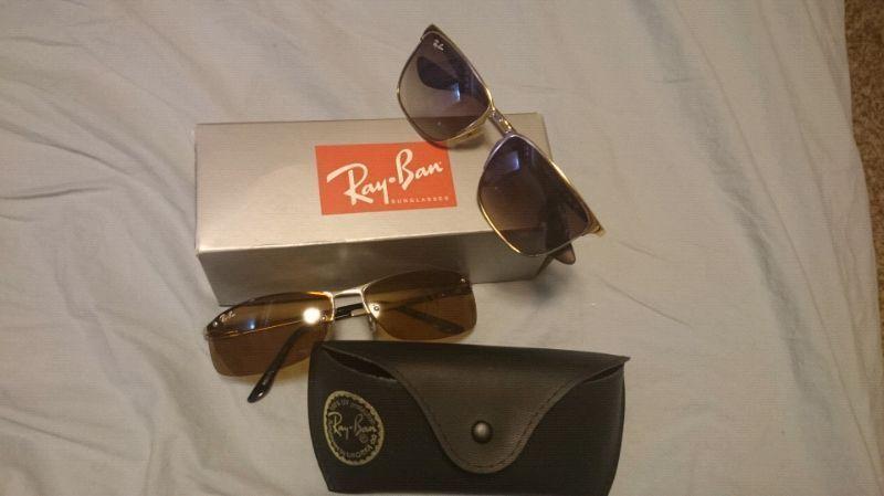 Two very nice ray ban sunglasses