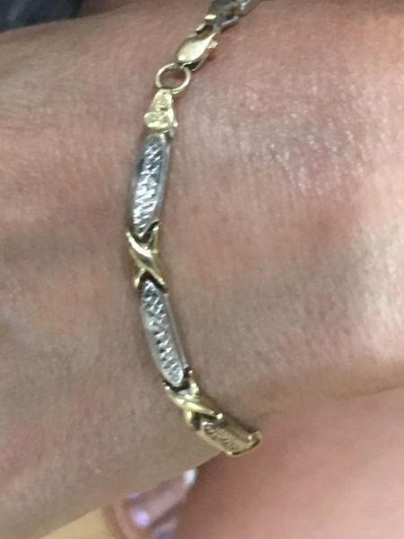 Yellow and White gold bracelet