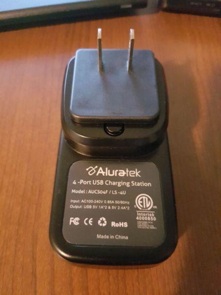 aluratek 4 port usb charger for sale