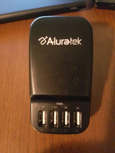 aluratek 4 port usb charger for sale