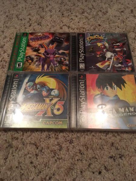 Assorted PlayStation 1 (PS1) Games - Megaman, Sprya, Crash