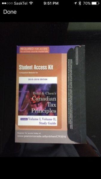 Bryd & Chen's Canadian tax principles V 1, 2 and study guide