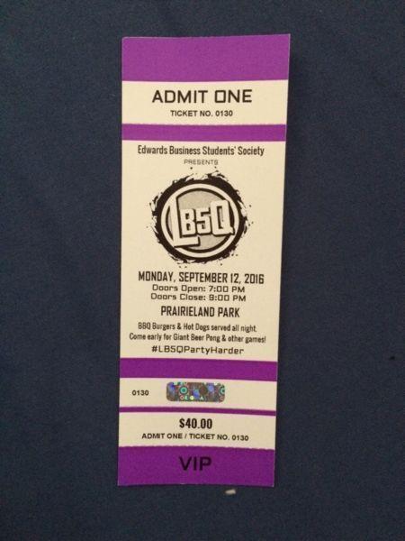 LB5Q VIP ticket