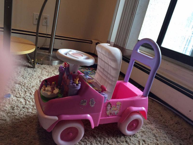 Moving out sale- Disney Princess Push & Ride On Toy Car