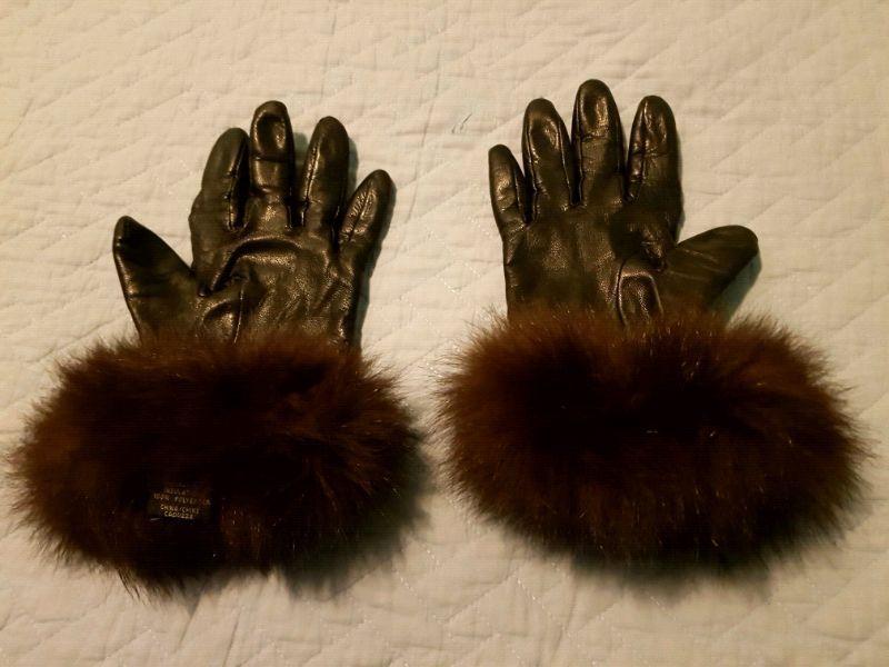 ladies glove 7 and half size leather for sale