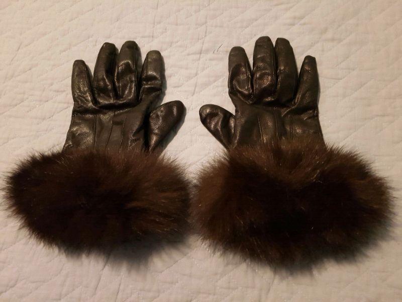 ladies glove 7 and half size leather for sale