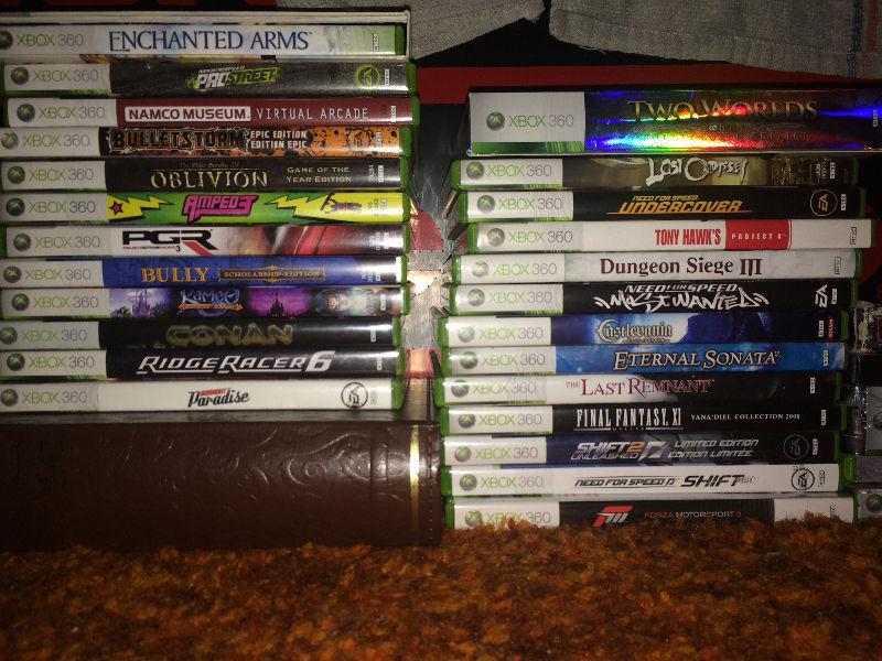 xbox 360 game collection cleaned tested prices listed