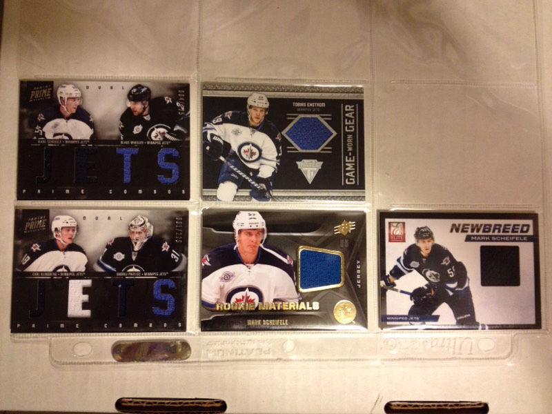 5 x Jersey Card Lot - Winnipeg Jets (Hockey Cards)