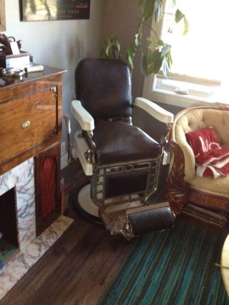 1910 ish Barber Chair --Working
