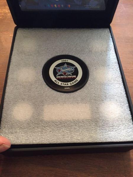 NHL All-star puck and coin/stamp collection