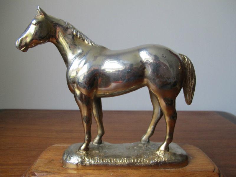 American Quarter Horse Association Trophy Sculpture Brass