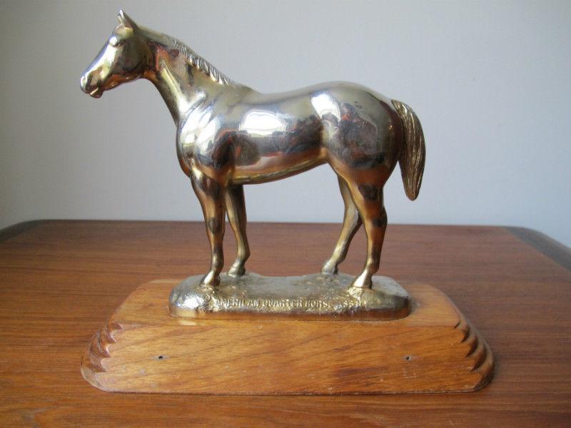 American Quarter Horse Association Trophy Sculpture Brass
