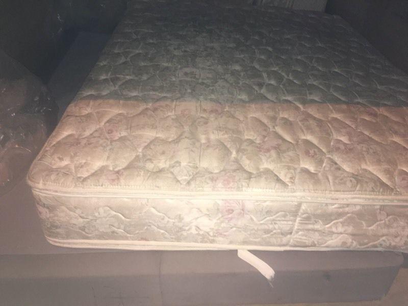 Queen size pillow top mattress + box spring. Free delivery