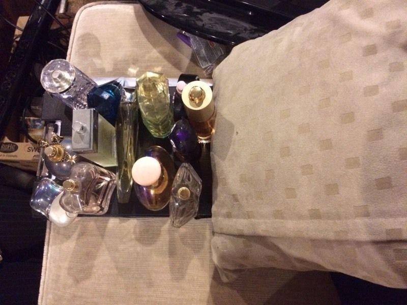 13 barely used high end perfume bottles