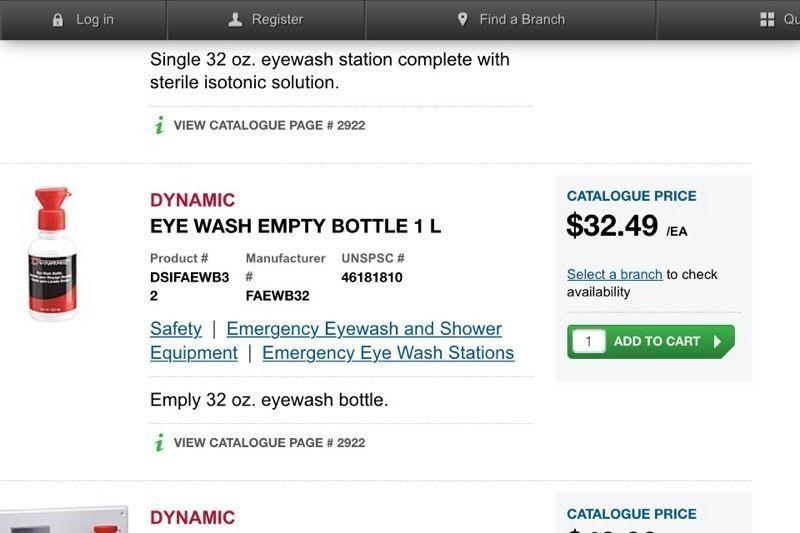 Eye wash sale