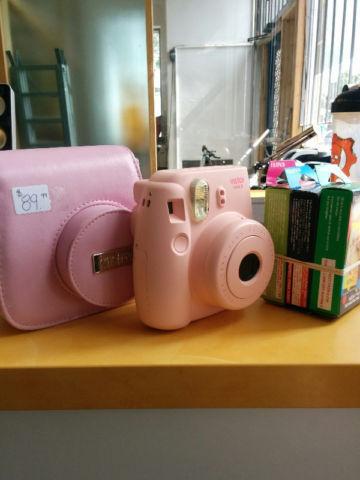 PINK INSTAX CAMERA WITH FILM
