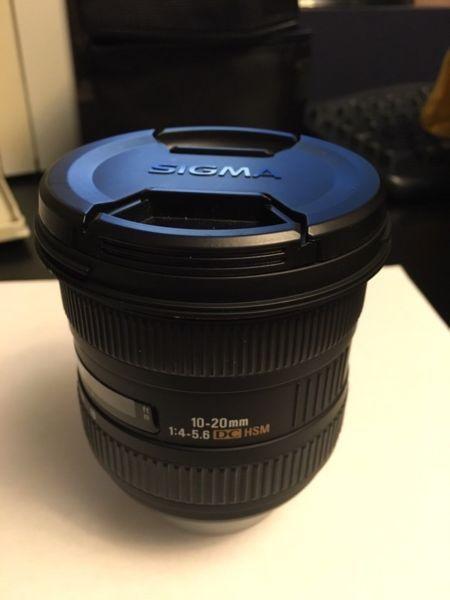 Sigma 10-20mm lens for Nikon