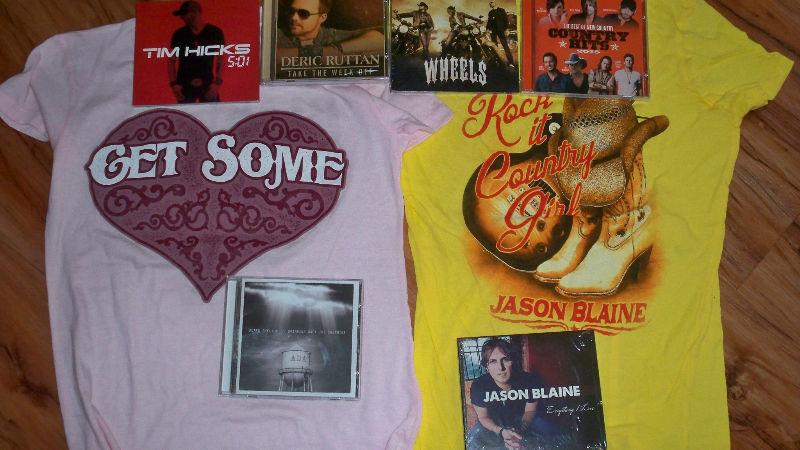 All BRAND NEW Country Tour T' Shirts & Cds Set See Pictures OBO