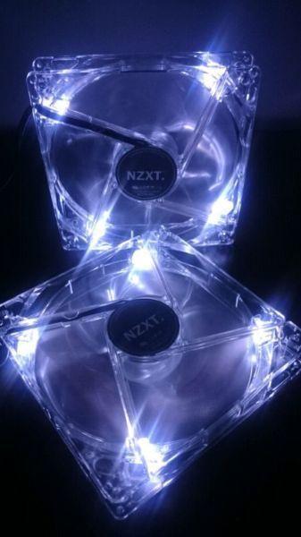 NZXT 120 AF Fans with white leds