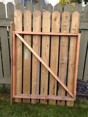 Wooden fence gate