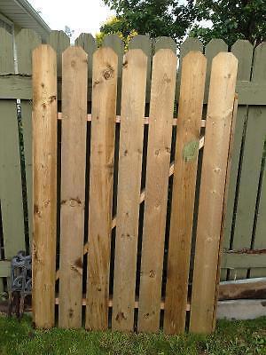 Wooden fence gate