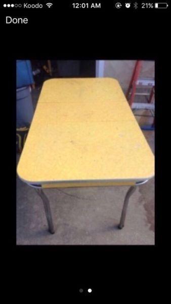 Vintage Arborite yellow table