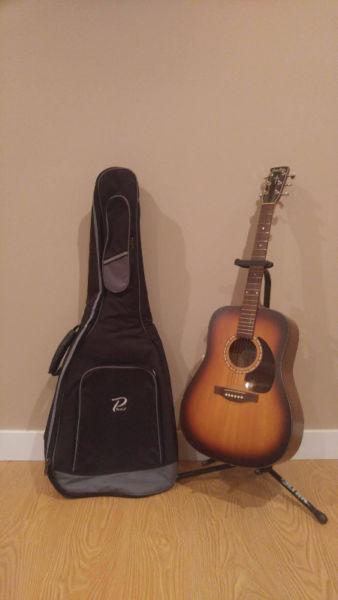 SIMON & PATRICK Songsmith Acoustic Guitar w/ Case and Stand