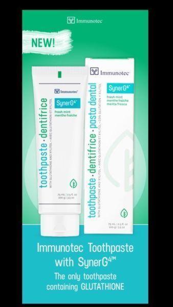 Natural, Fluoride Free toothpaste. With Glutathione!!!