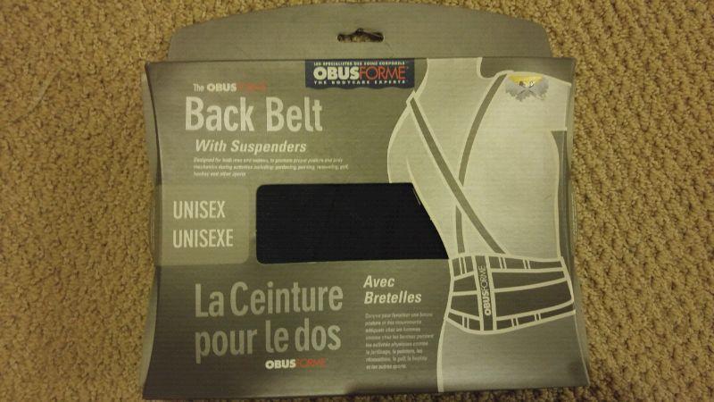 Back belt with suspenders Obusforme unisex l/xl new