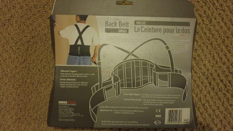Back belt with suspenders Obusforme unisex l/xl new