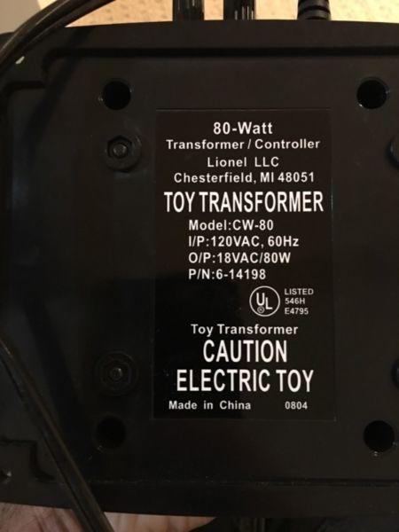 Lionel CW-80 transformer