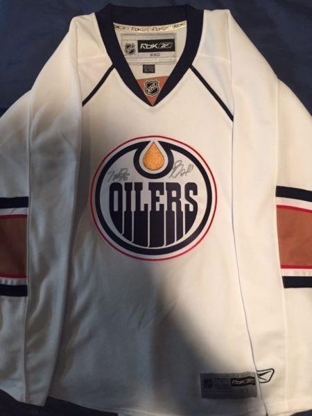 Signed Nugent-Hopkins Oilers hockey jersey