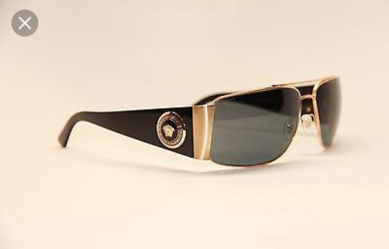 Gold Frame Versace Polarized Sunglasses