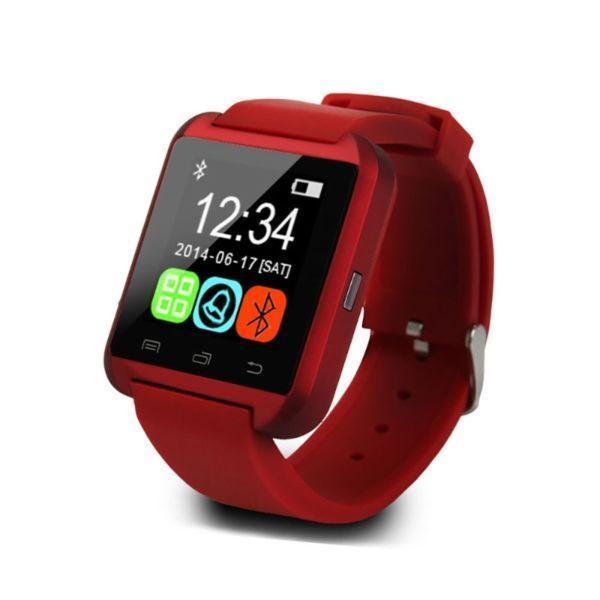 BRAND NEW Red Bluetooth Smart Wrist Watch for Android iOS