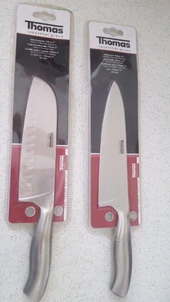 New Large Santoku and Cooks Knife